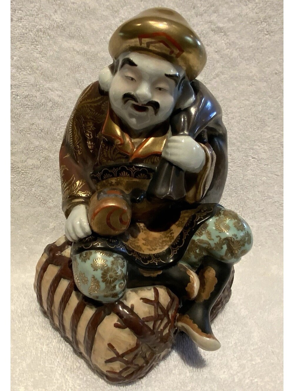 Vintage Daikokuten of Japanese Mythology Figurine 8.25”H